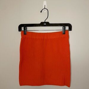 SHEIN Ribbed Pencil Mini Skirt, Orange, Size S, NWOT